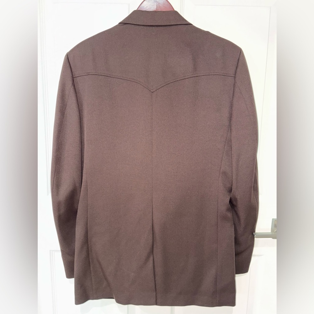 Circle S Western Wear Blazer-chocolate brown size 42L - Picture 2 of 6